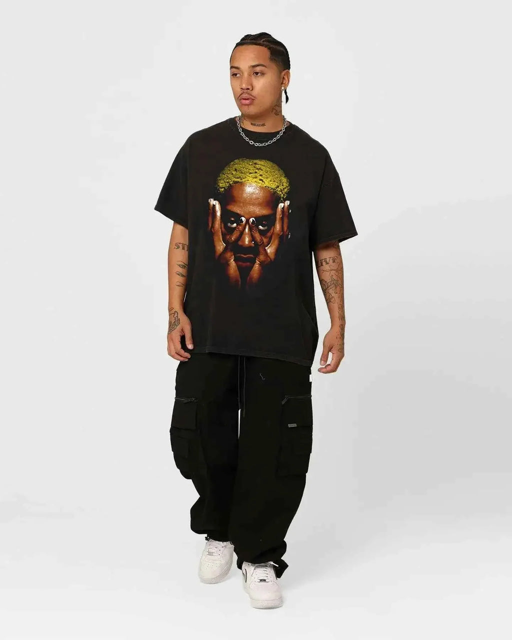 Dennis Rodman Yellow Jumbo Graphic Boxy Shirt Vintage Oversized Unisex Tees Streetwear Y2K
