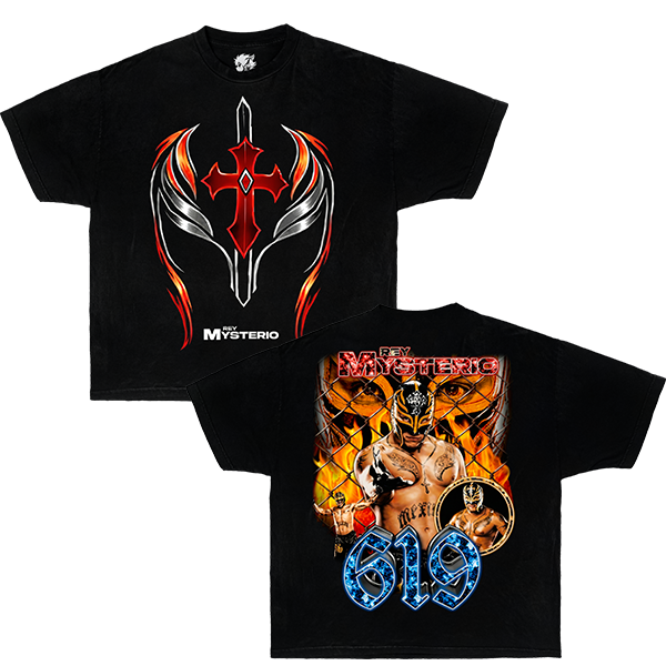 Rey Mysterio 619 Legend Shirt Vintage Wrestle Boxy Tee Streetwear Y2K Oversized Graphic