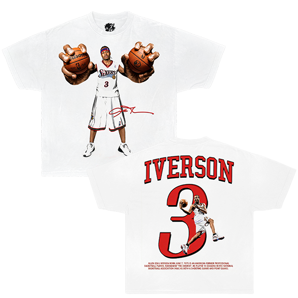 Allen Iverson Legend Shirt Vintage Basketball Boxy Tee Streetwear Y2K Oversized Graphic