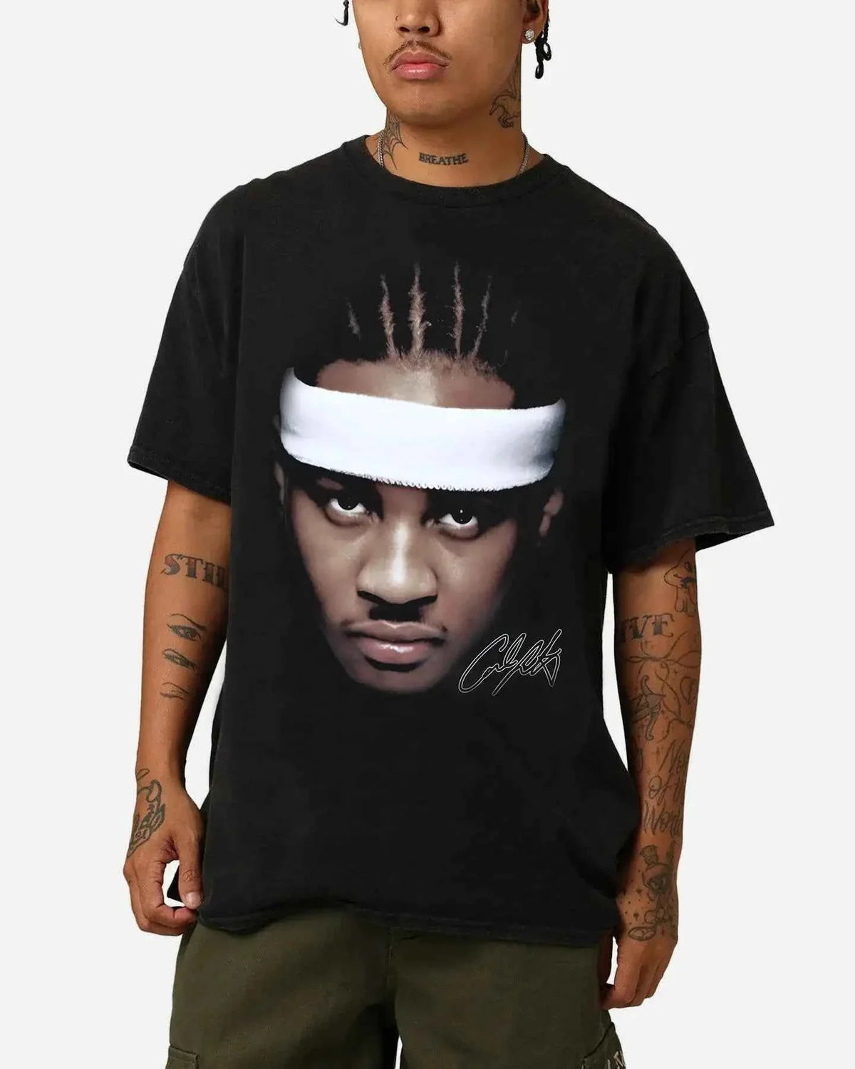 Carmelo Anthony Big Head Graphic Boxy Vintage Shirt Streetwear Oversized Retro Basketball Tee