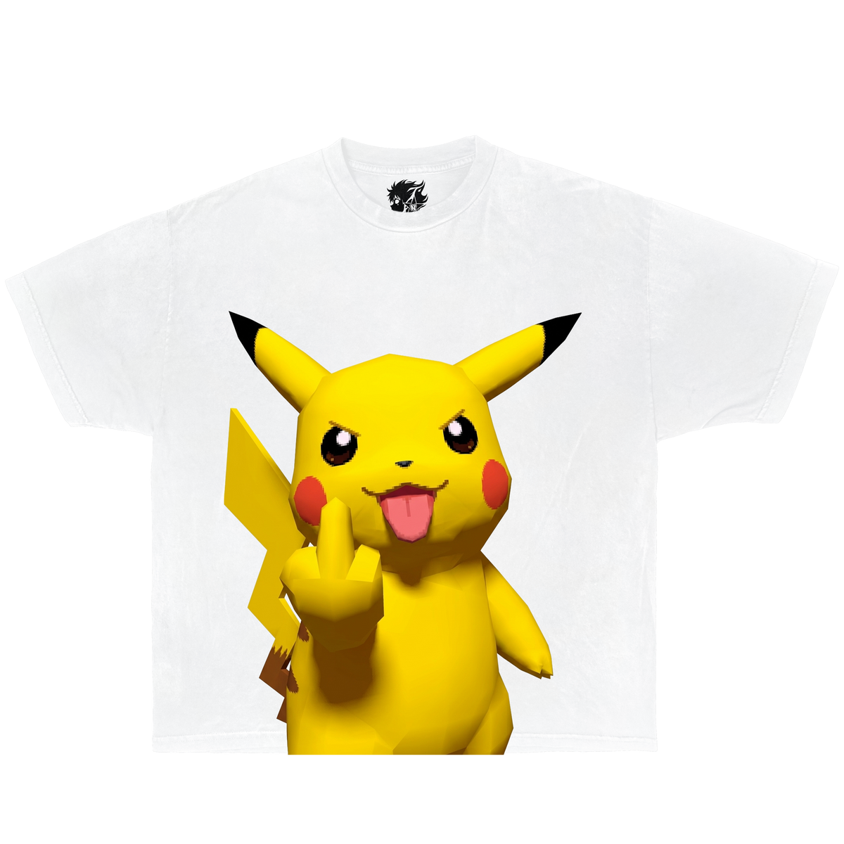 Unhappy Pikachu Graphic T-Shirt Cute Anime Gaming Tee Y2K Pokémon Shirts