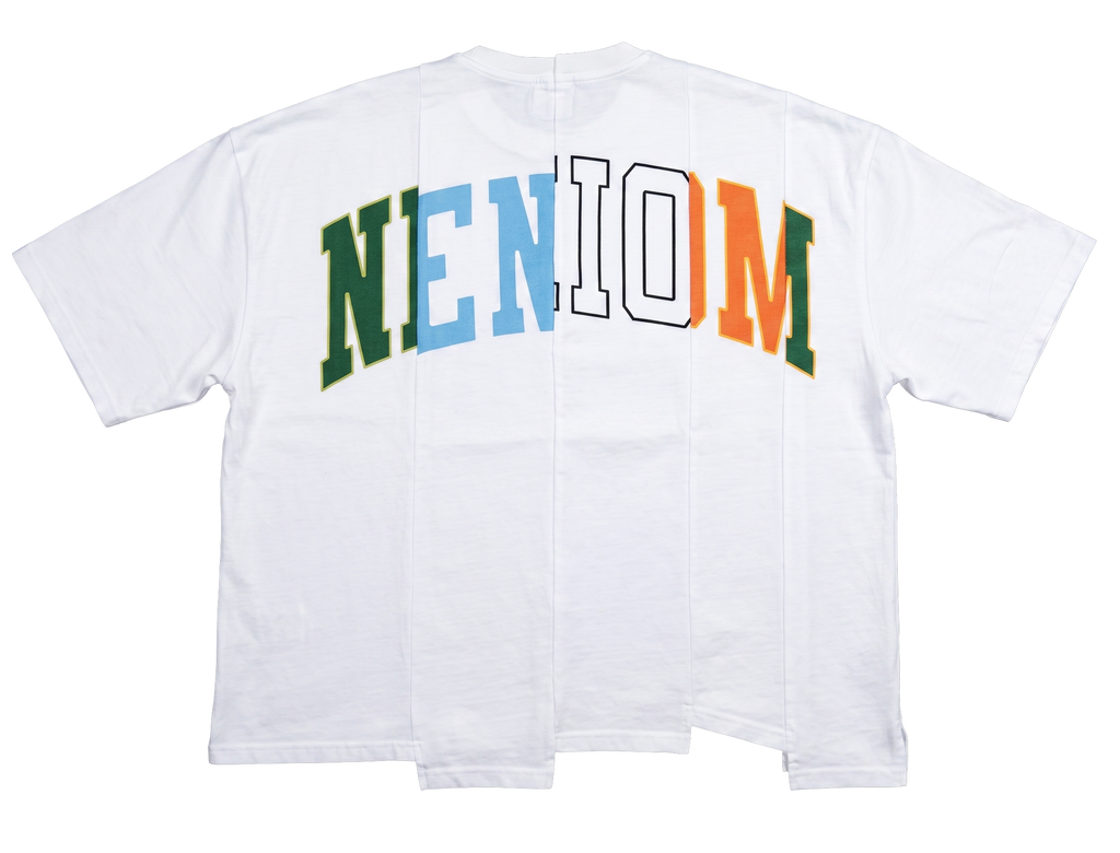 ★ LIMITED ★ NENIOM UNEVEN CHARACTERS SHIRT OVERSIZED WHITE BOXY STREETWEAR TEE