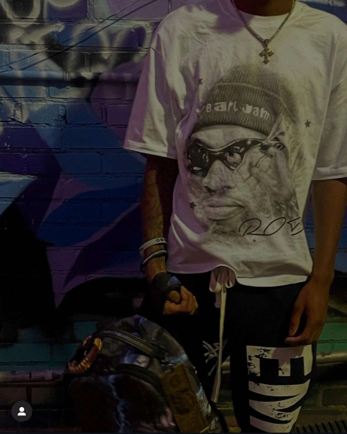 Dennis Rodman Money Talk Oversized Boxy Tee