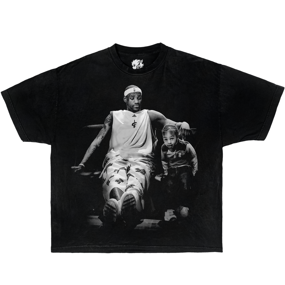 Lebron & Bronny Boxy Vintage Shirt Graphic Basketball Tee Oversized Streetwear Y2K