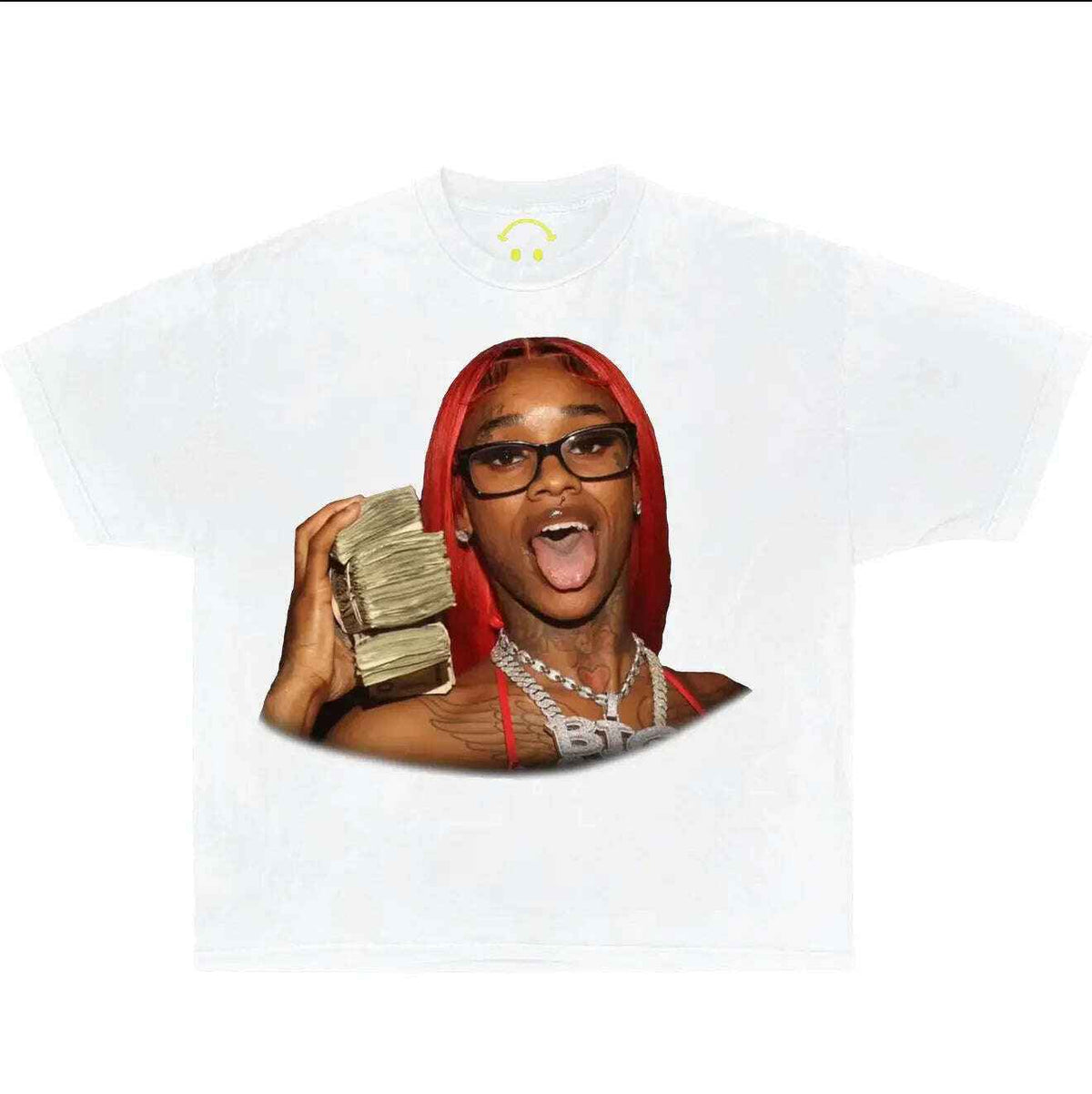 Sexy Redd Money Talk Vintage Boxy T-shirt Streetwear Graphic Tee Oversized Shirt Hip Hop Rap Unisex
