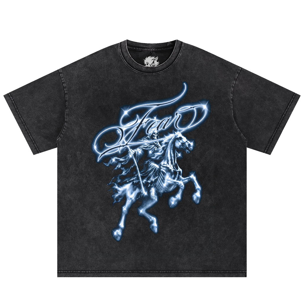Phantom Rider Fear Tee Shirt Vintage T-Shirt Streetwear Y2K Oversized Graphic