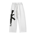 AK-47 Custom Black Guerilla Streetwear Sweatpants Premium Loose-Fit Y2K Fashion Pants