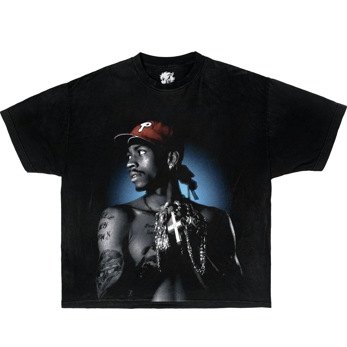 Allen Iverson Pray Boxy Vintage Shirt Graphic Basketball Hip Hop Tee Oversized Streetwear Y2K