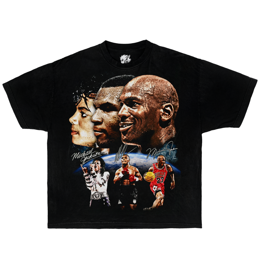 Three Legends Named Michael Boxy Shirt Vintage Streetwear Y2K Oversized Graphic Tee