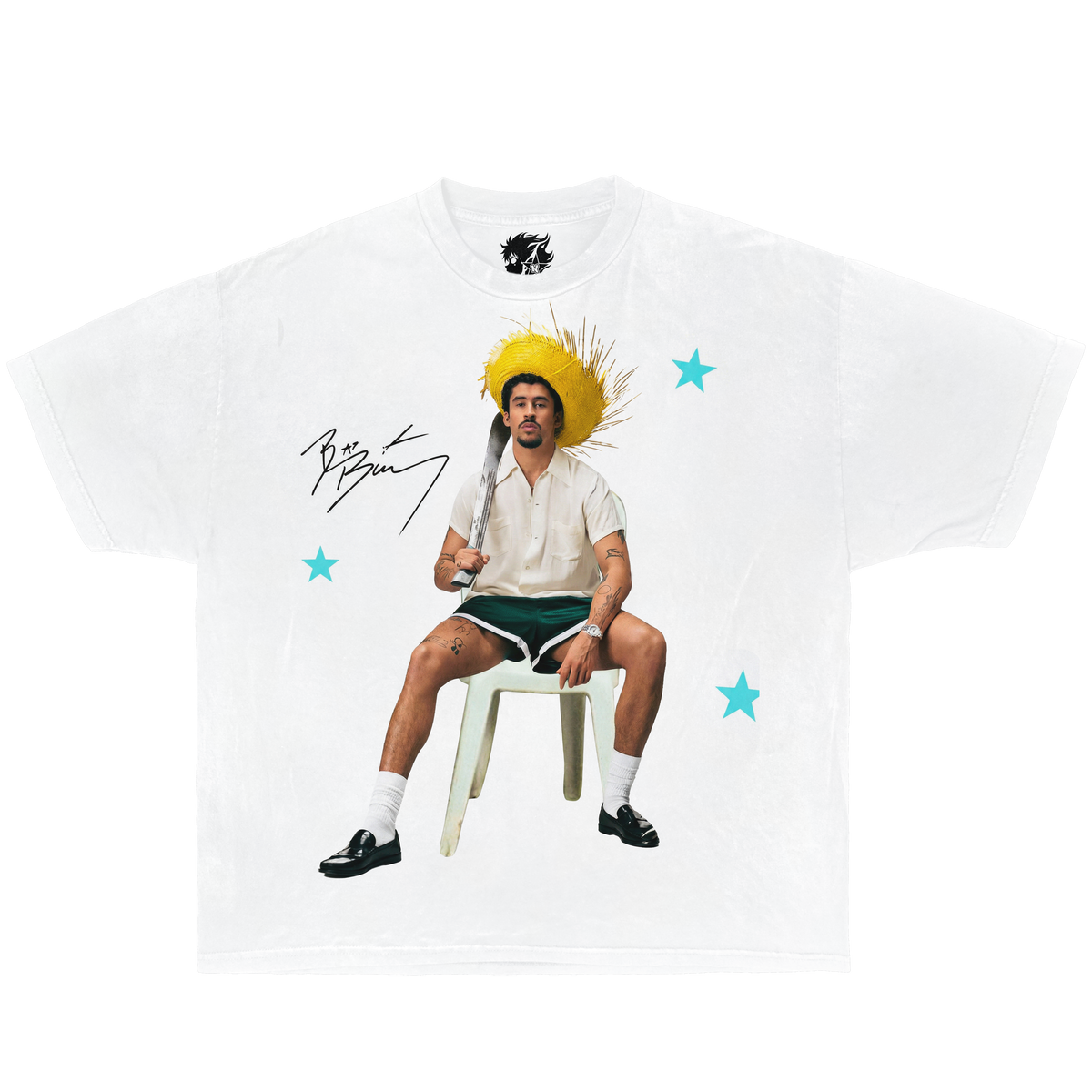 Bad Bunny Superstar Boxy Shirt Vintage Music Streetwear Y2K Oversized Graphic Tee
