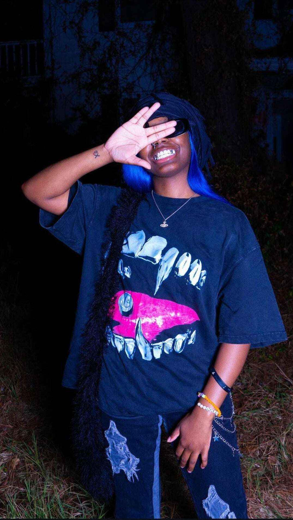 Neniom Grillz Happy Perc Boxy Vintage Shirt Oversized Graphic Unisex Tee Streetwear Y2K