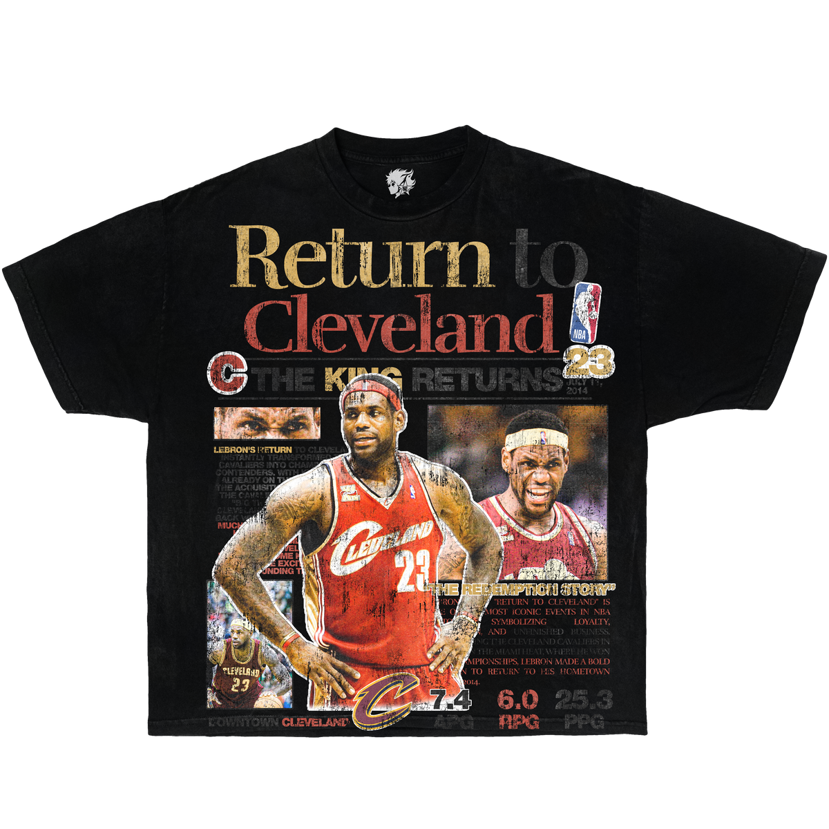 Lebron James Newspaper Shirt Vintage Boxy Oversized Basketball Graphic Unisex Y2K