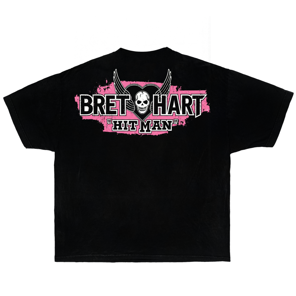 Bret Hart Hitman Boxy Shirt Vintage Wrestle Tee Streetwear Y2K Oversized Graphic