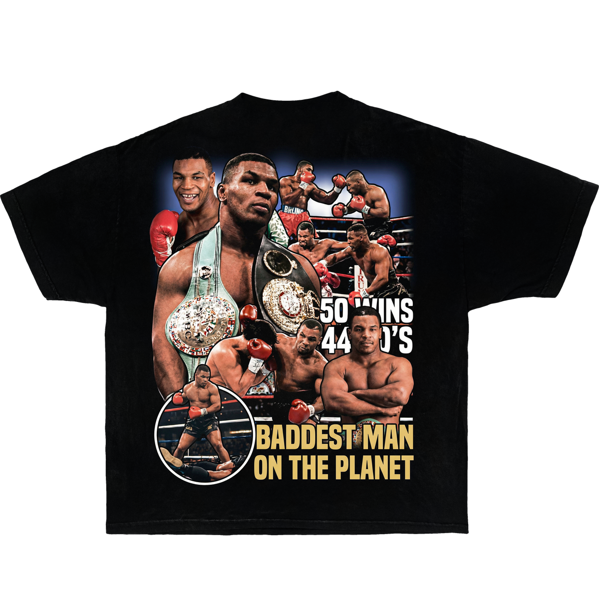 Angry Mike Tyson Boxy Shirt Vintage Boxing Tee Streetwear Y2K Oversized Graphic