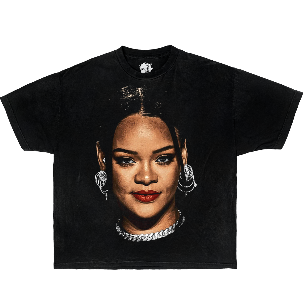 Rihanna Boxy Vintage Shirt Graphic Artist Hip Hop Music Rap Unisex Tee Oversized Streetwear Y2K