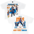 Jalen Brunson Newspaper Champs NYC Knicks Boxy Oversized Shirt Vintage Basketball Graphic Tee