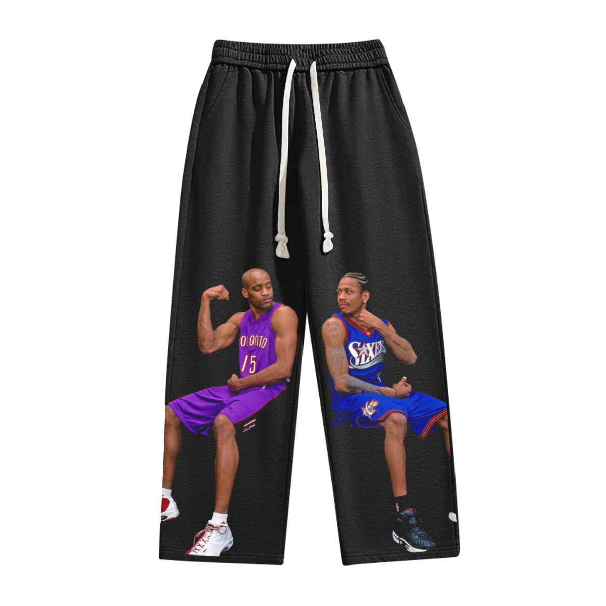 Carter & Iverson Duel Loose Fit Cotton Sweatpants Streetwear Y2K Unisex Basketball Pants