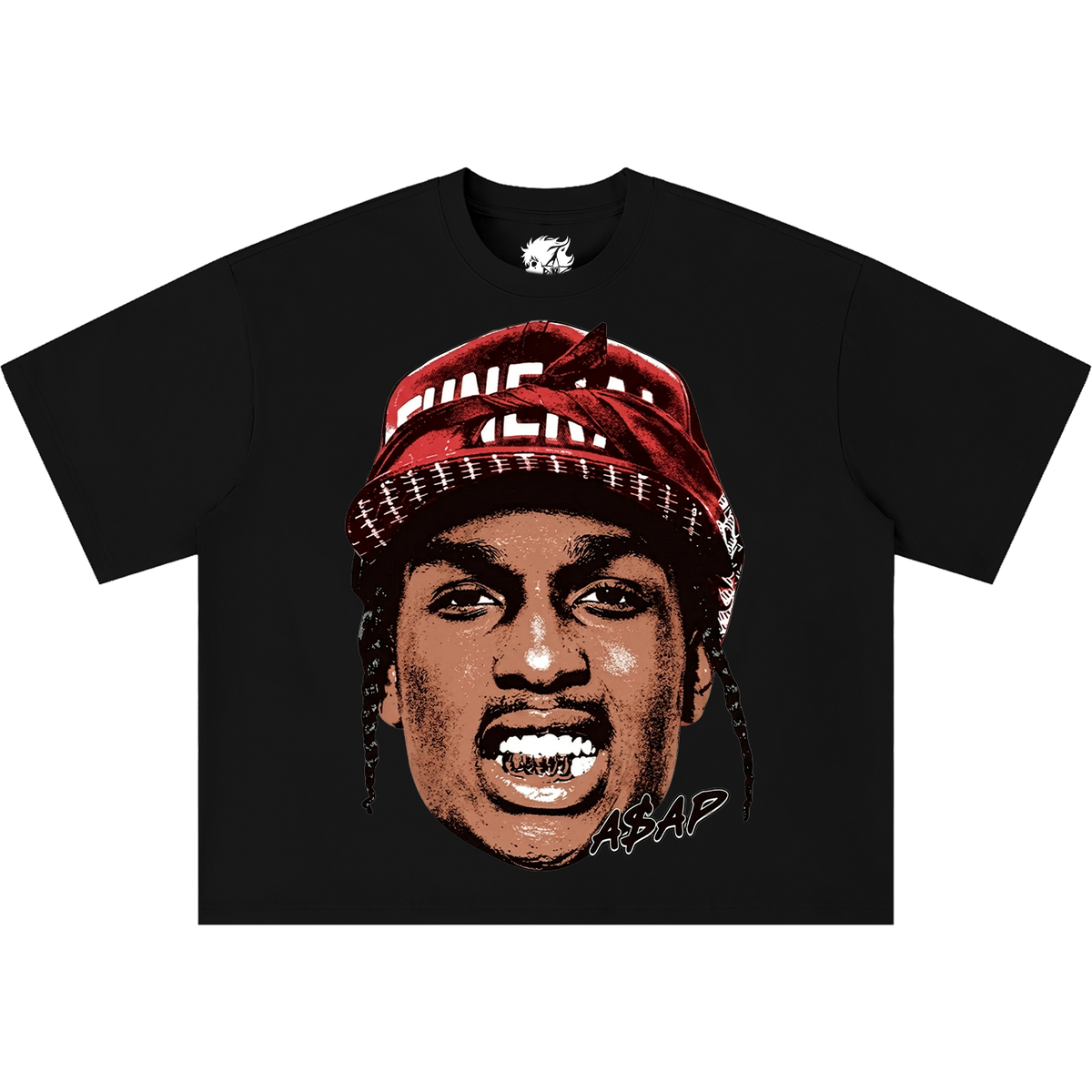 A$AP Rocky Hood Boxy Shirt Vintage Bootleg Streetwear Tee Y2K Oversized Graphic