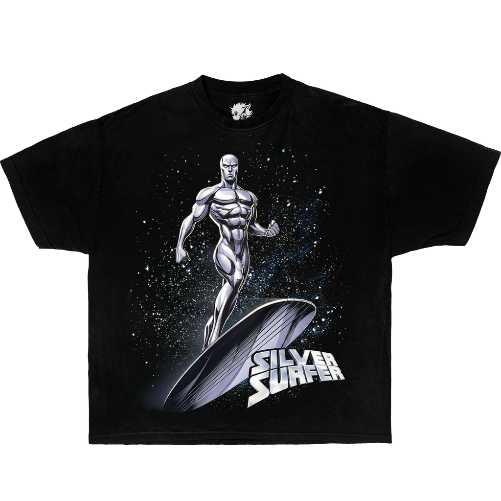 Silver Surfer Universe Boxy Shirt Vintage Tee Streetwear Y2K Oversized Graphic