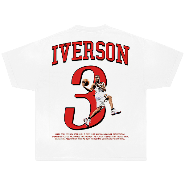 Allen Iverson Legend Shirt Vintage Basketball Boxy Tee Streetwear Y2K Oversized Graphic