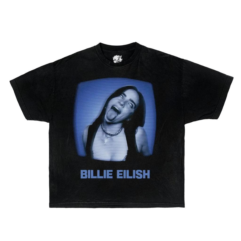 Billie Eilish TV Boxy Vintage Shirt Graphic Hip Hop Rap Unisex Shirts Oversized Streetwear Y2K