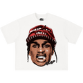 A$AP Rocky Hood Boxy Shirt Vintage Bootleg Streetwear Tee Y2K Oversized Graphic