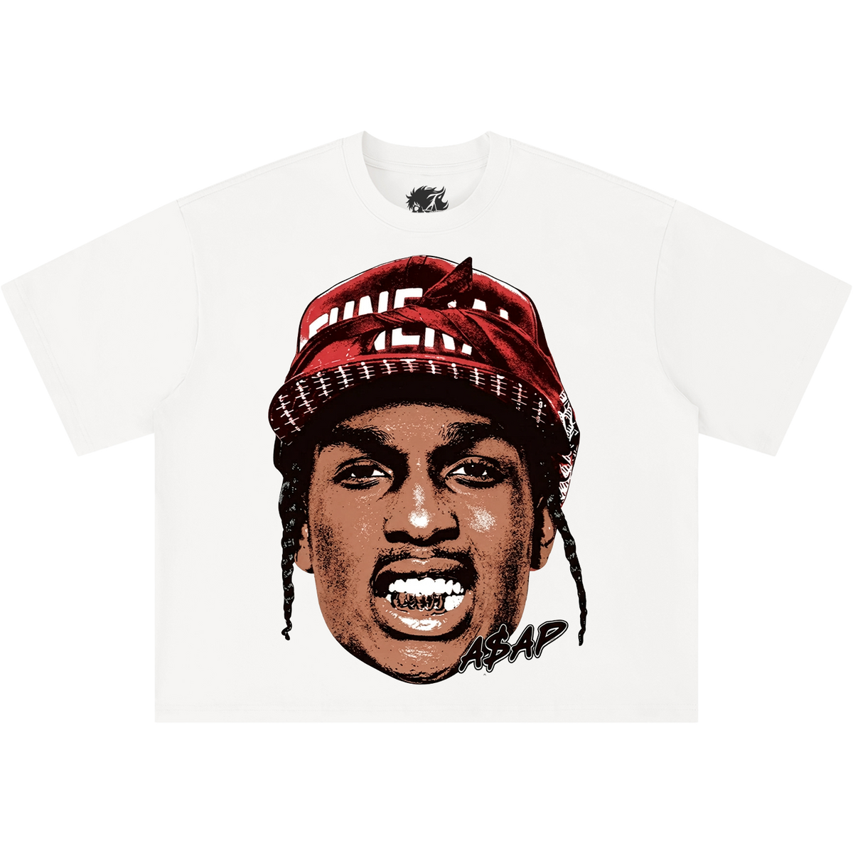 A$AP Rocky Hood Boxy Shirt Vintage Bootleg Streetwear Tee Y2K Oversized Graphic