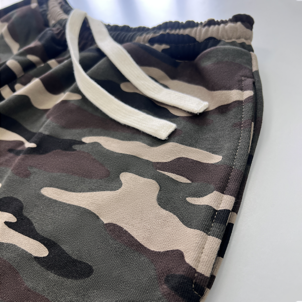 Urban Warfare Camouflage Shorts Cotton Relaxed Streetwear Unisex
