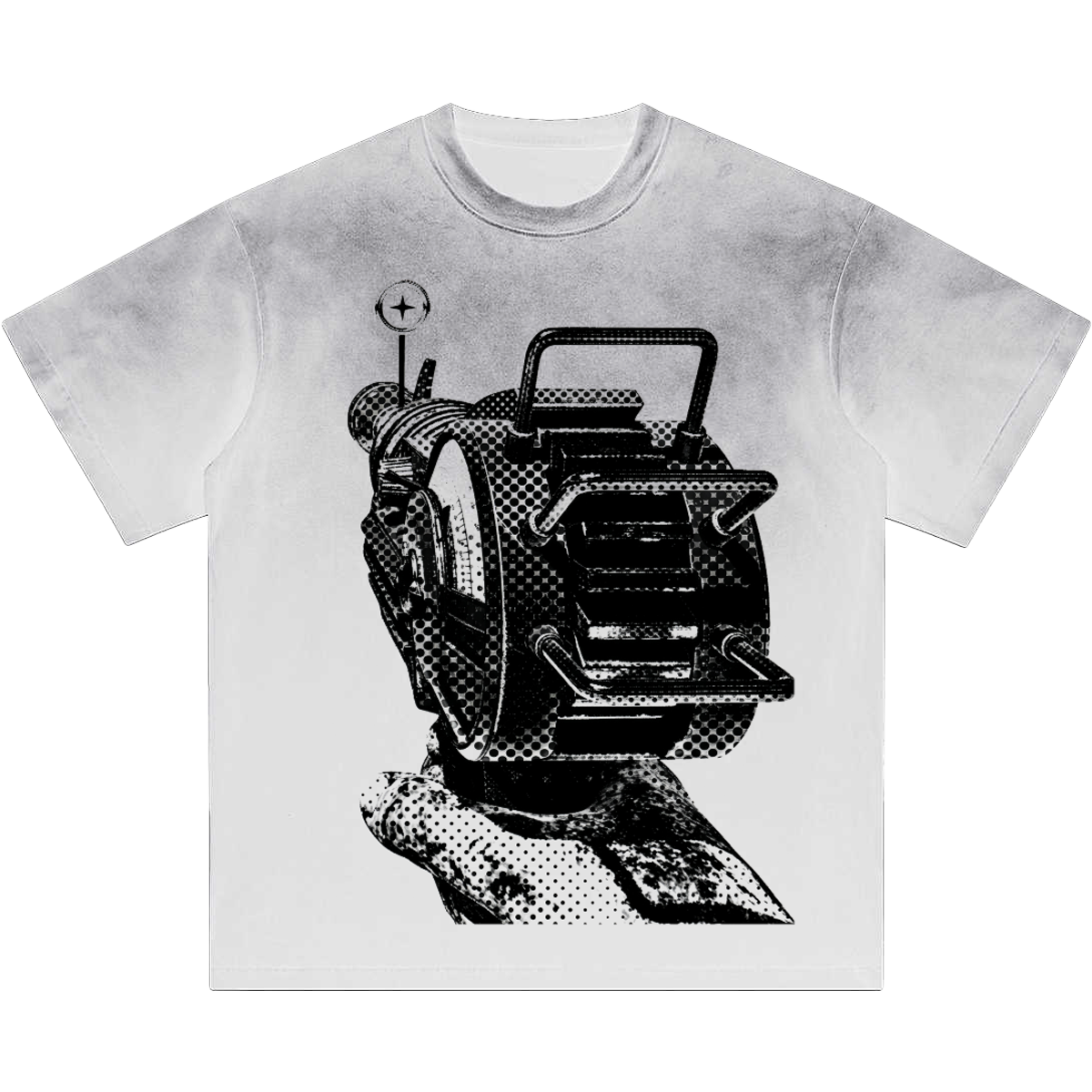 POV Raygun Heavyweight Washed Gradient Boxy Tee Shirt