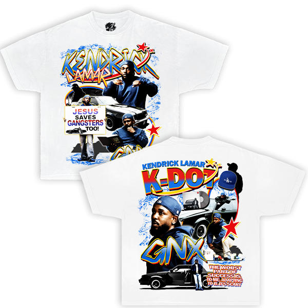 K-Dot Kendrick Lamar HipHop Vintage Oversized Boxy T-shirt Streetwear Rap Graphic Y2K Tee