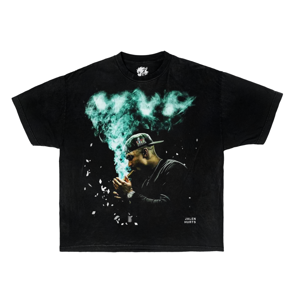 Jalen Hurts MVP Smoke Boxy Vintage Shirt Graphic Basketball Unisex Tee Oversized Streetwear