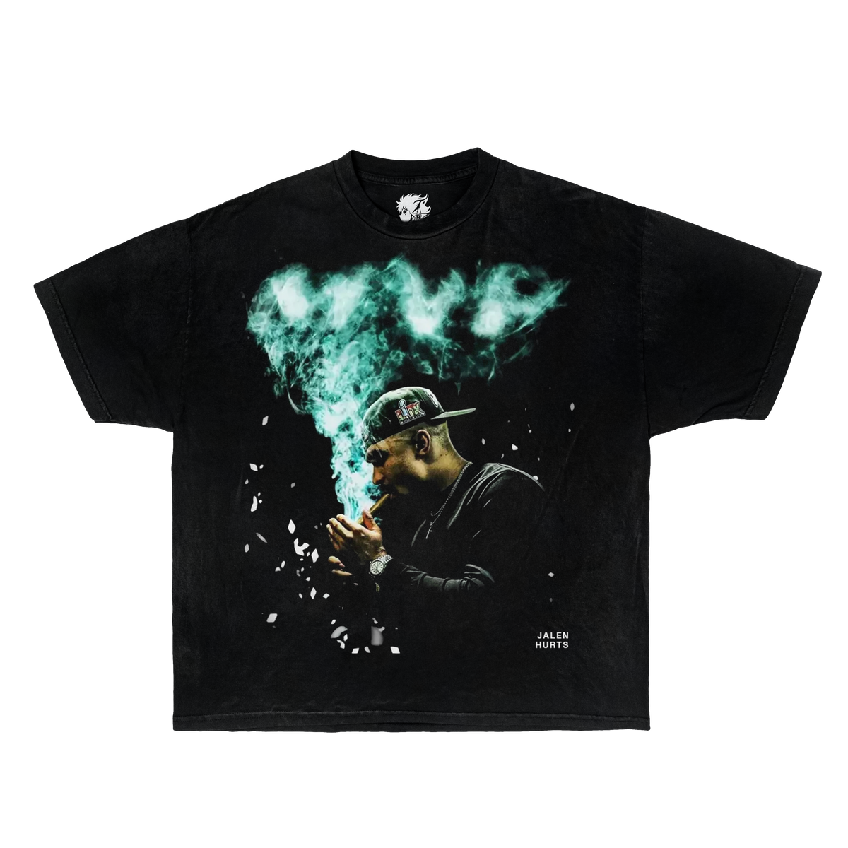Jalen Hurts MVP Smoke Boxy Vintage Shirt Graphic Basketball Unisex Tee Oversized Streetwear
