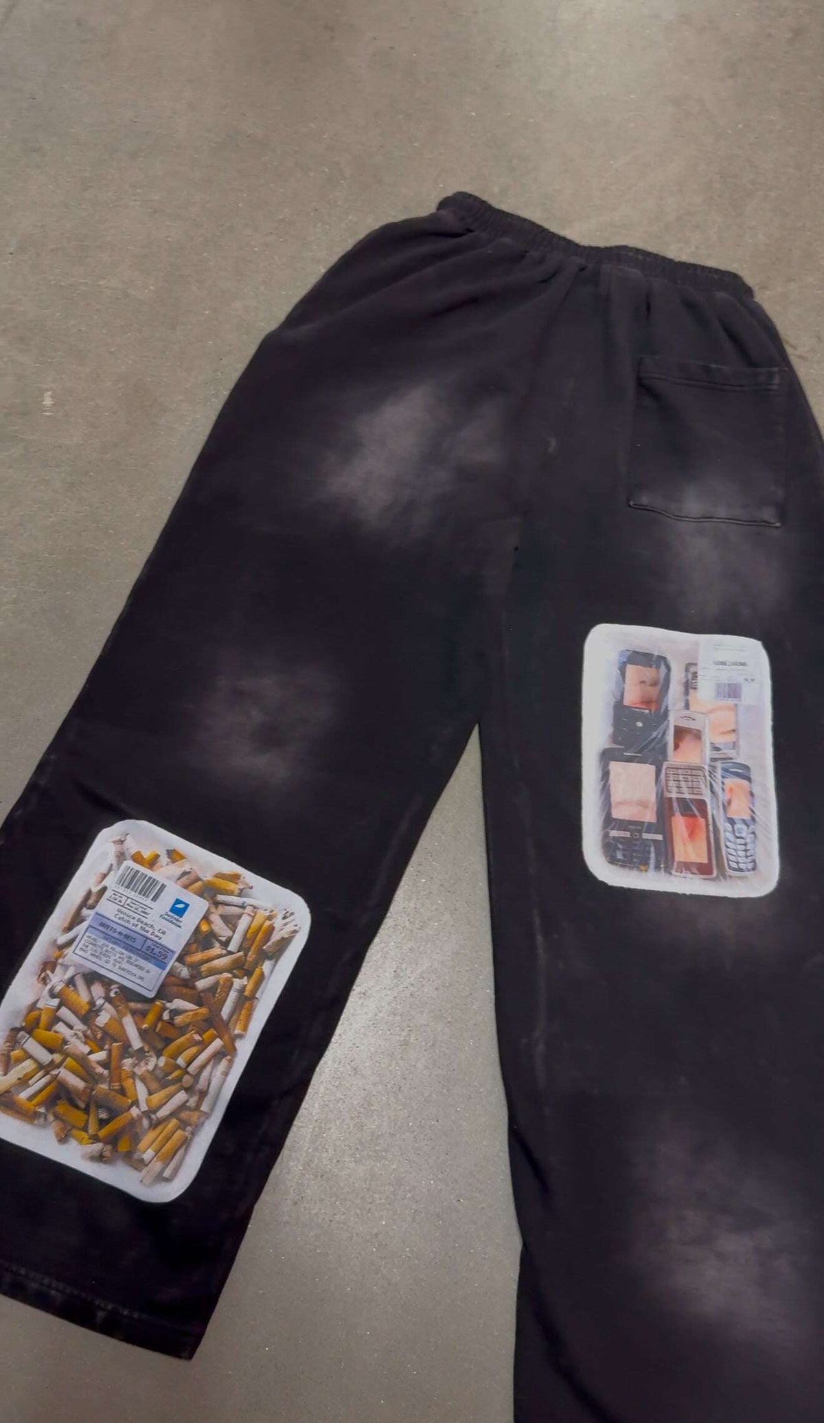 Wake Up Athleisure Handcrafted Vintage Loose fit Sweatpants Streetwear Baggy Unisex Y2K