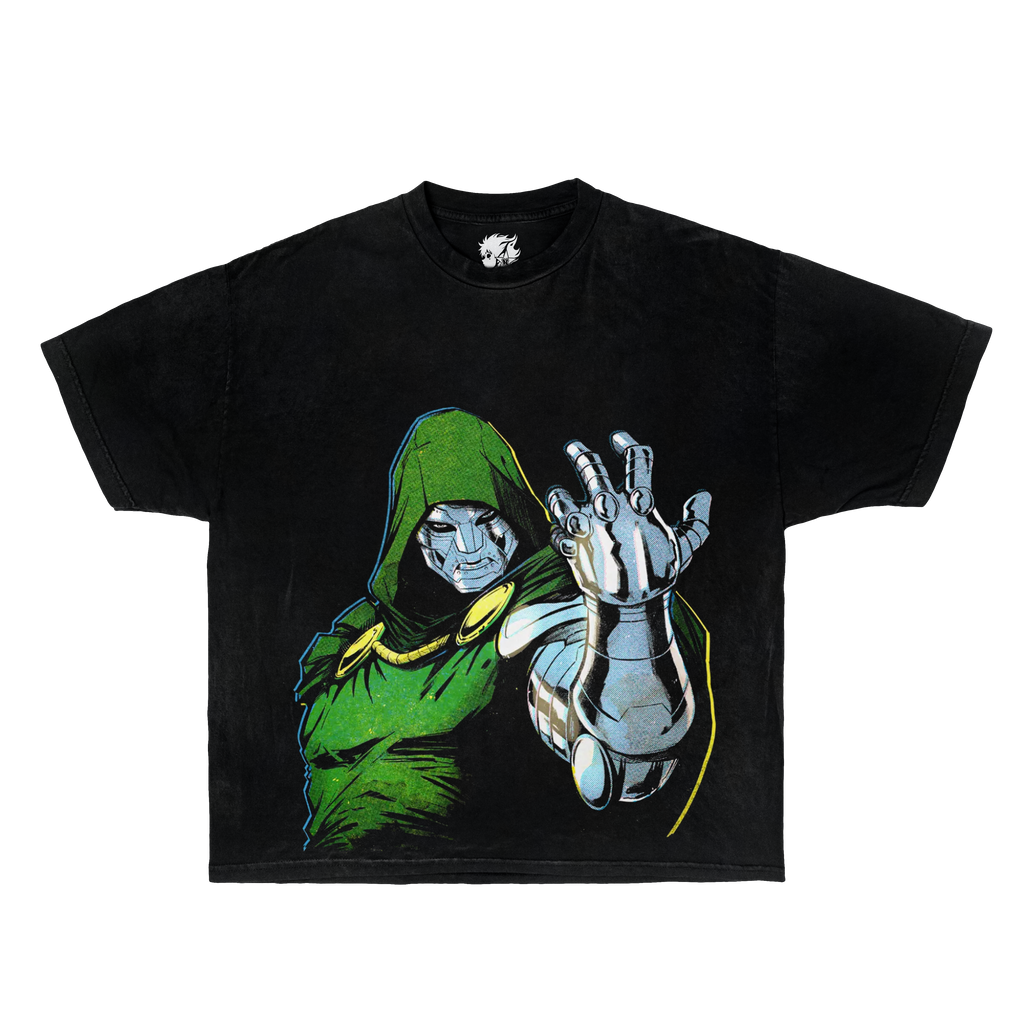 DR DOOM Marvel Boxy Vintage Shirt Graphic Comic Bootleg Shirts Oversized Streetwear Y2K