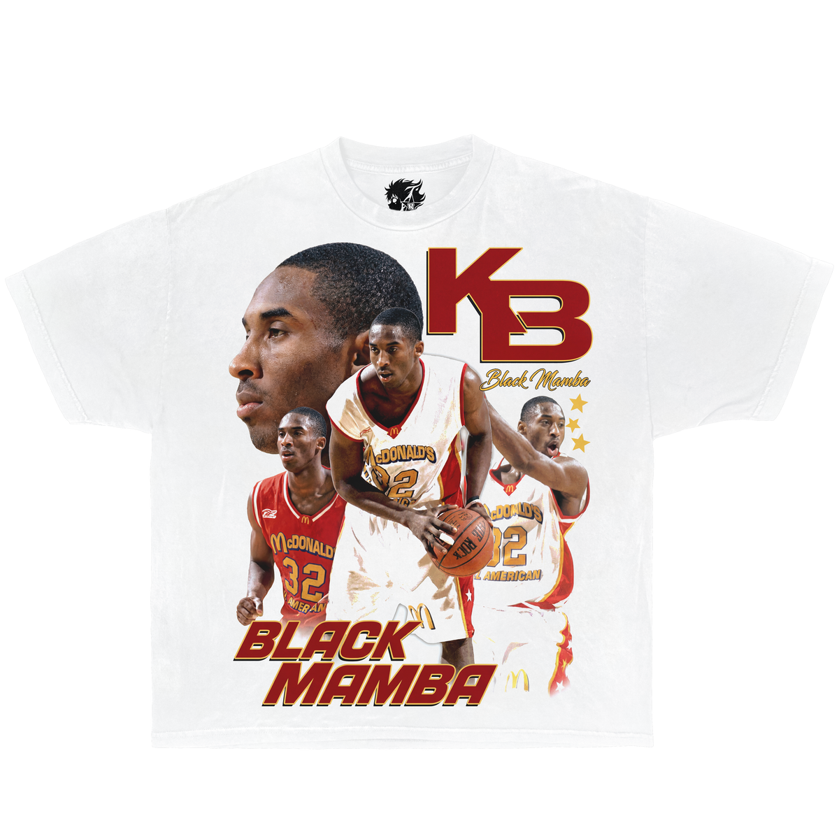 Kobe Bryant McDonalds League Oversized Boxy T-shirt Streetwear Y2K Vintage
