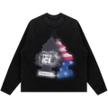 F*CK ICE Vintage Wash Boxy Waffle Streetwear Tee Shirt Thermal | Oversized Waffle