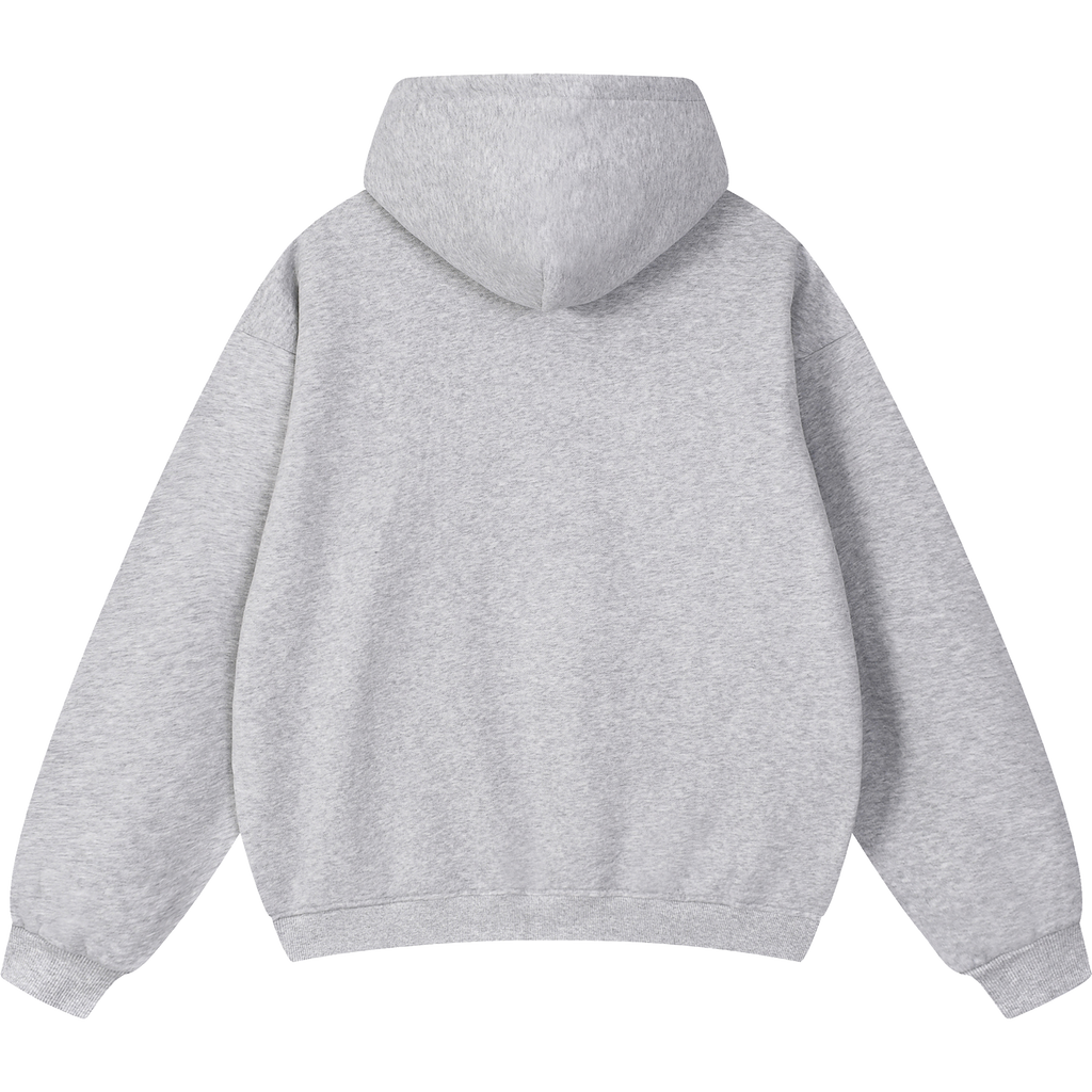 Grey Eclipse Track Sun Fade Hoodie Contrast Tape Fleece Streetwear Oversized Y2K Tracksuit Set
