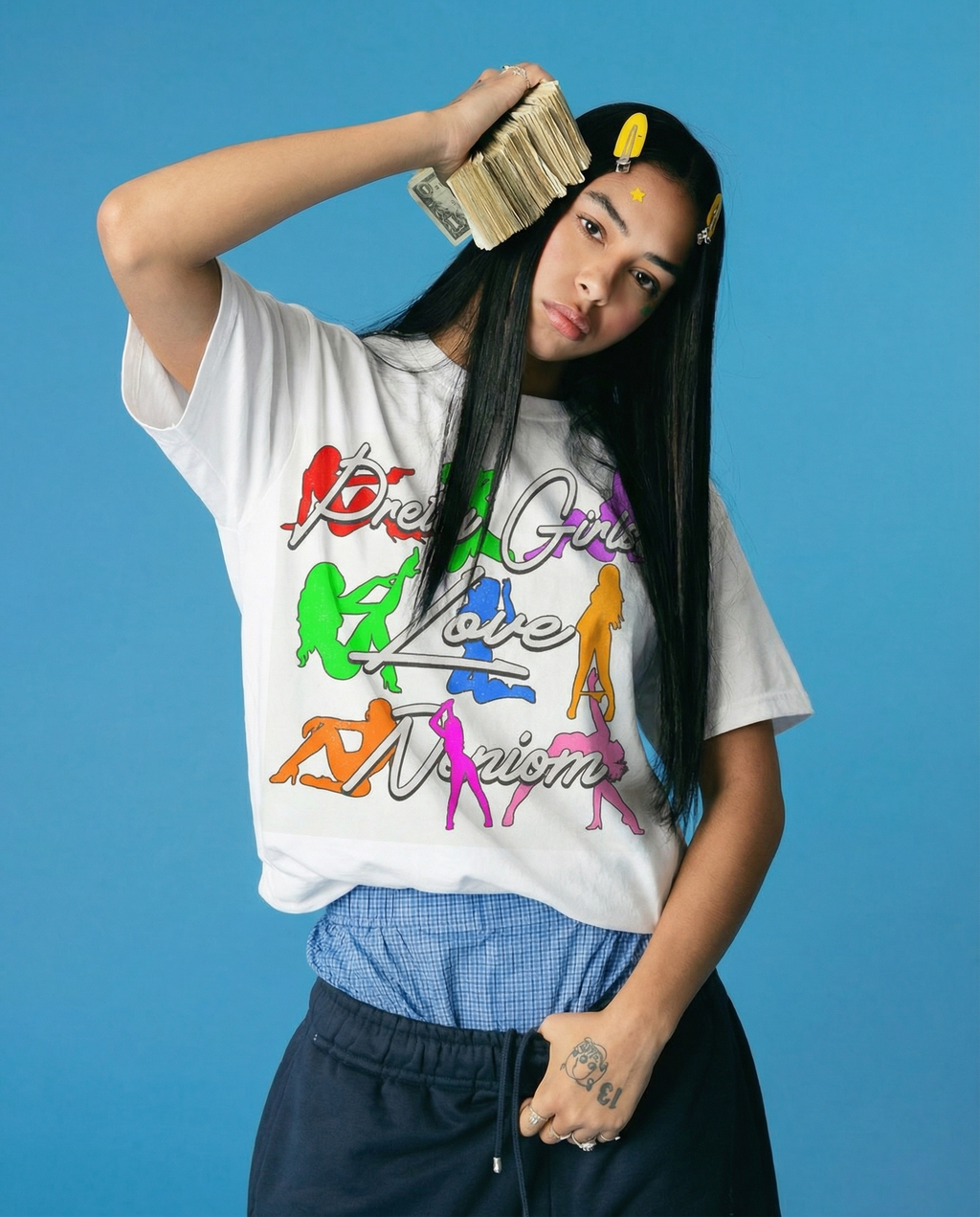 Pretty Girls Love Neniom Oversized Boxy T-shirt Streetwear Graphic Y2K