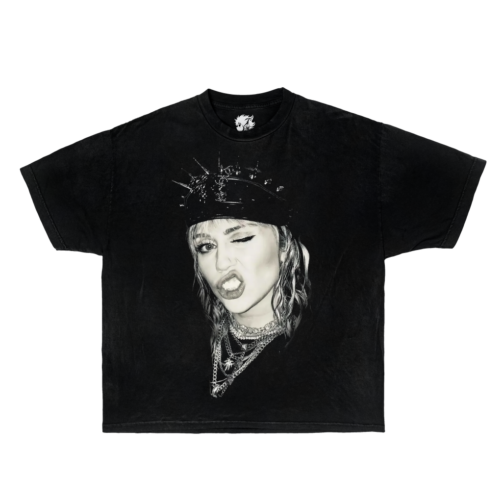 Miley Cyrus Grin Boxy Vintage Shirt Graphic Movie Shirts Oversized Streetwear Show Unisex Hot