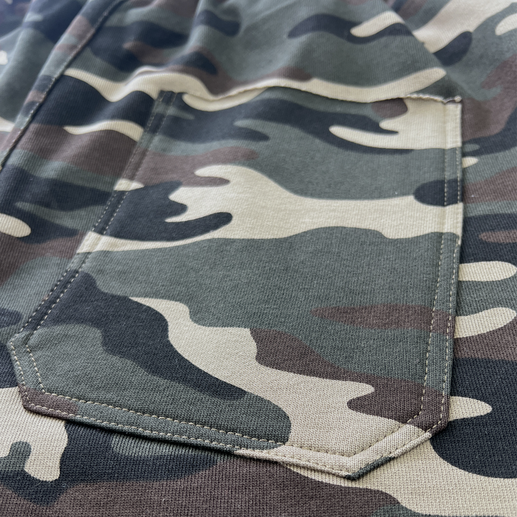 Urban Warfare Camouflage Shorts Cotton Relaxed Streetwear Unisex