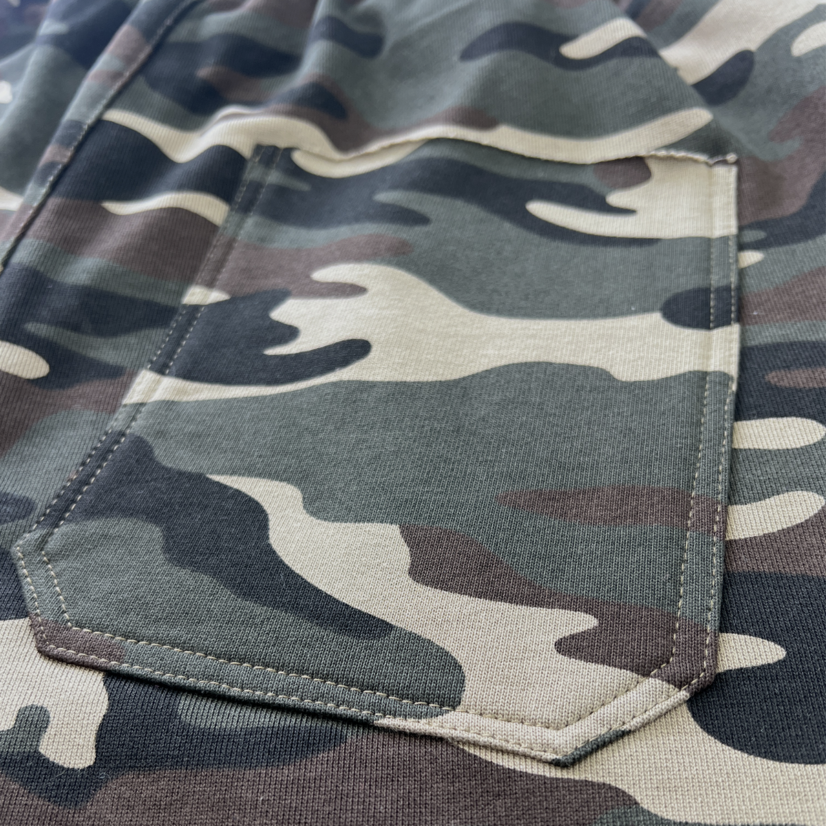 Urban Warfare Camouflage Shorts Cotton Relaxed Streetwear Unisex