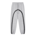 Eclipse Grey Tracksuit Contrast-Stitched Fleece Jogger Sweatpants Streetwear Y2K