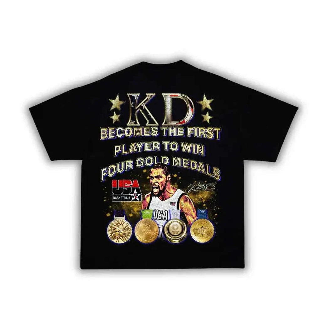 Easy Money KD Kevin Durant Boxy Vintage Graphic Oversized Retro Basketball Tee Streetwear Y2K