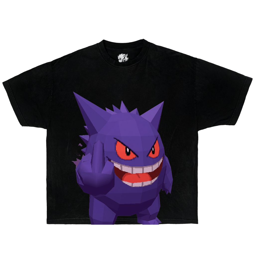 Unhappy Gengar Graphic T-Shirt Cute Anime Gaming Tee Y2K Pokémon Shirts