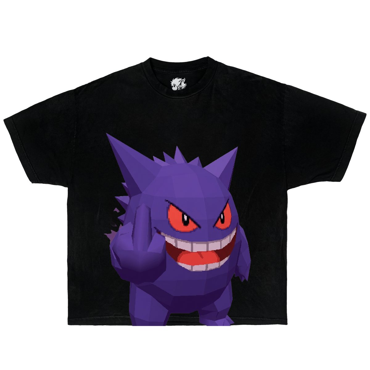 Unhappy Gengar Graphic T-Shirt Cute Anime Gaming Tee Y2K Pokémon Shirts