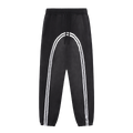 Eclipse Black Tracksuit Contrast-Stitched Fleece Jogger Sweatpants Streetwear Y2K