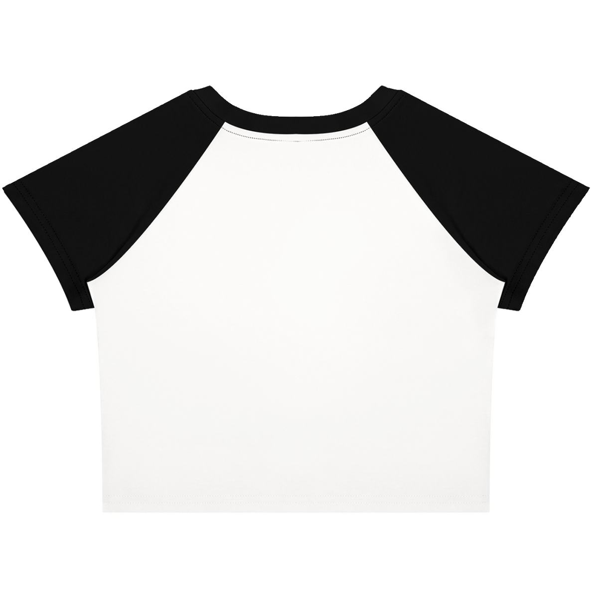 Crying Girl v2 Portrait Color-Block Raglan Crop Tee
