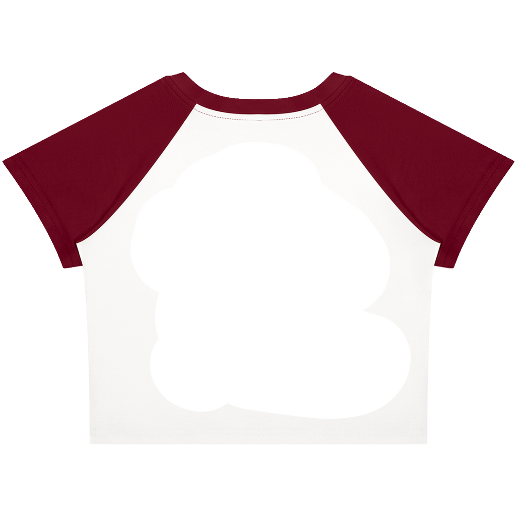 Crying Girl v2 Portrait Color-Block Raglan Crop Tee
