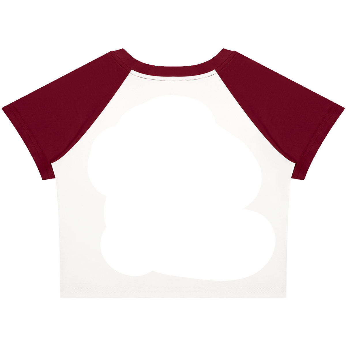 Crying Girl v2 Portrait Color-Block Raglan Crop Tee