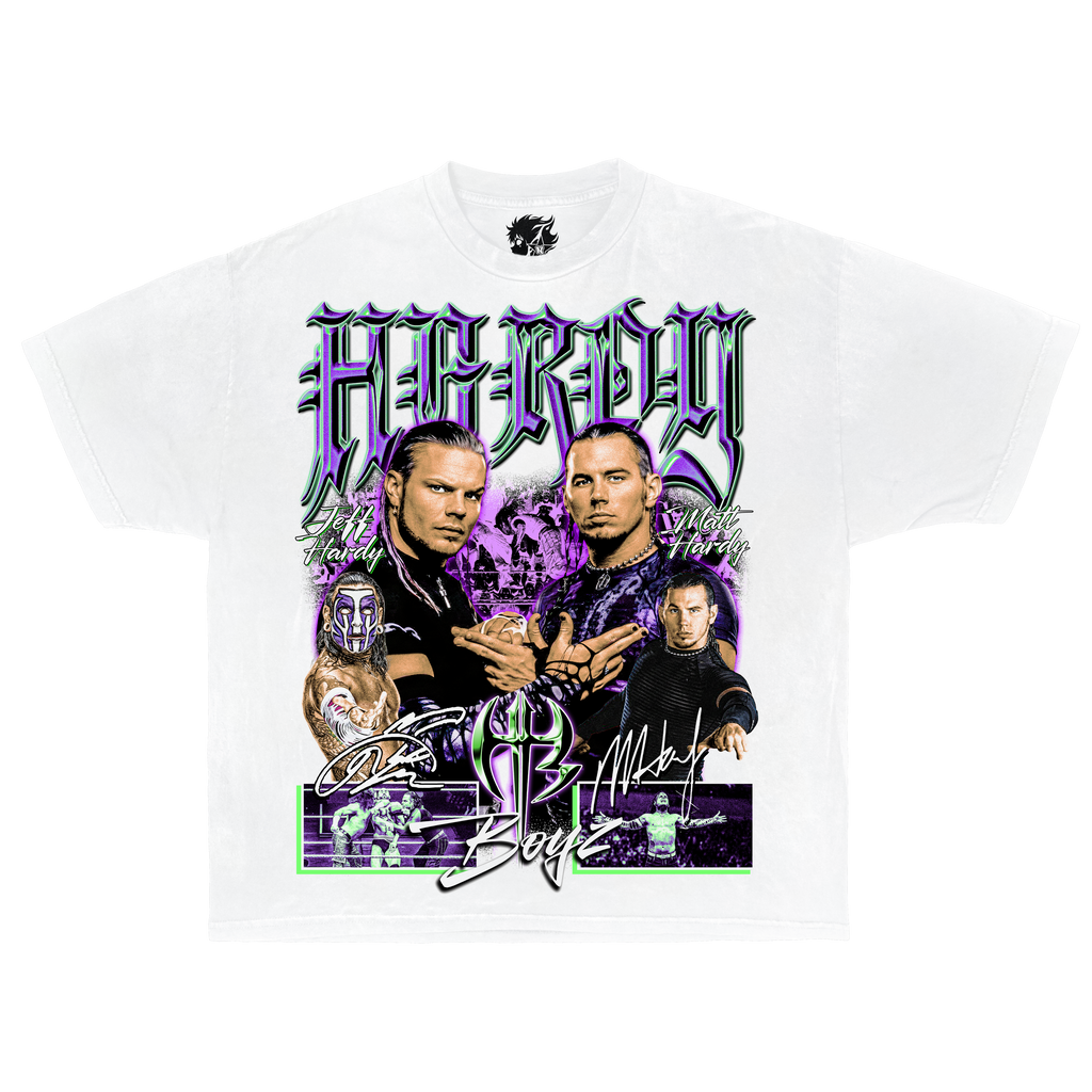 Hardy Boyz Chaos Tee Boxy Vintage Shirt Oversized Streetwear Y2K Graphic Wrestle Jeff